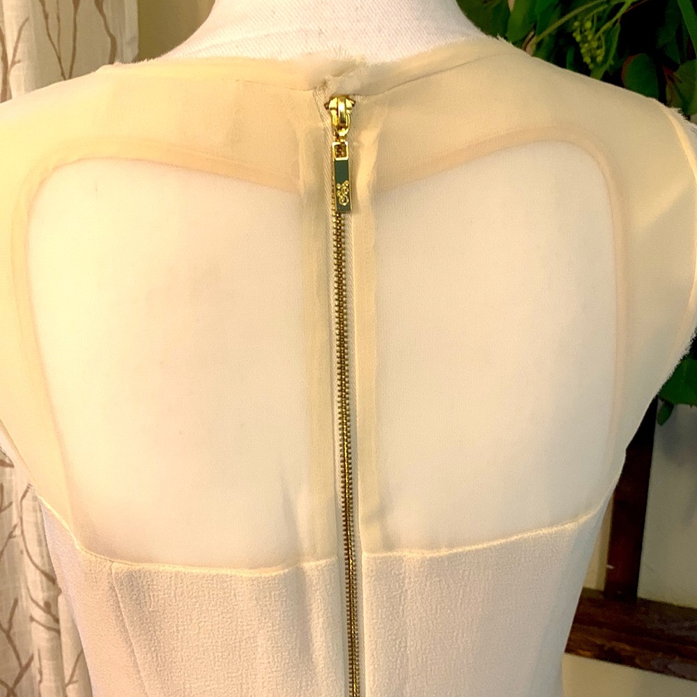 Jessica Simpson Vintage Y2K  Gorgeous Mother of Pearl Illusion Sheath Dress 6 - Picture 12 of 14